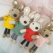 Small gift scented keyring hoodie rabbit keychain