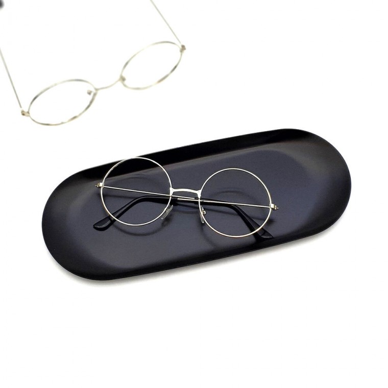 Silver round glasses frame