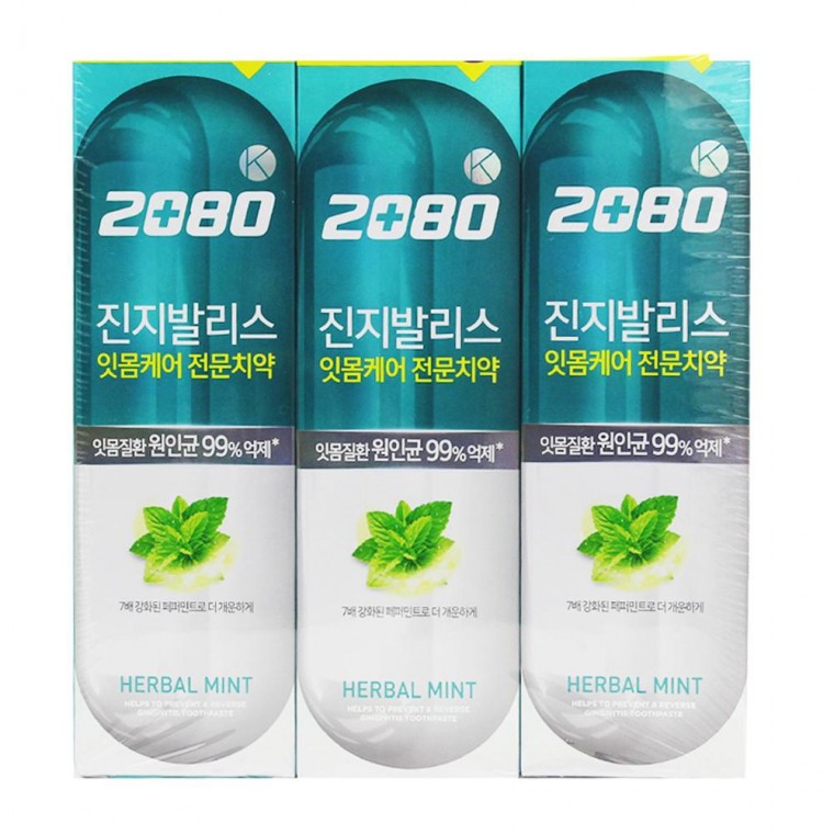 2080 Jinjibalis Toothpaste Planning Herb Mint 120gx3