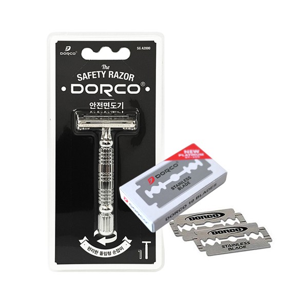 Dorco Safety Razor (10 Blades Included) Double Edge Razor