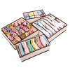 4-piece set of non-woven underwear organizer storage boxes with partitions DD-10104