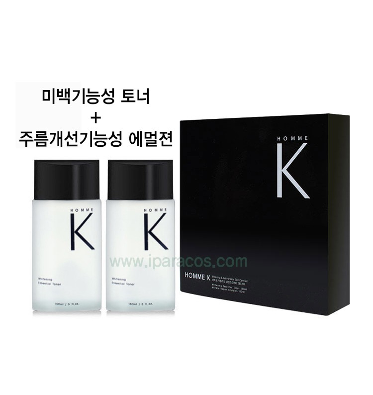 New product [Homme K] Men's 2-piece set/Whitening toner/Wrinkle emulsion