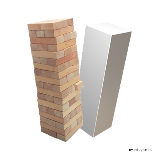 Plain wood block/54P/genuine standard/high-quality wood/board game/KC certified