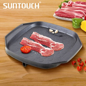 Water drop square grill pan meat plate pork belly grill pan hot plate cast iron pan