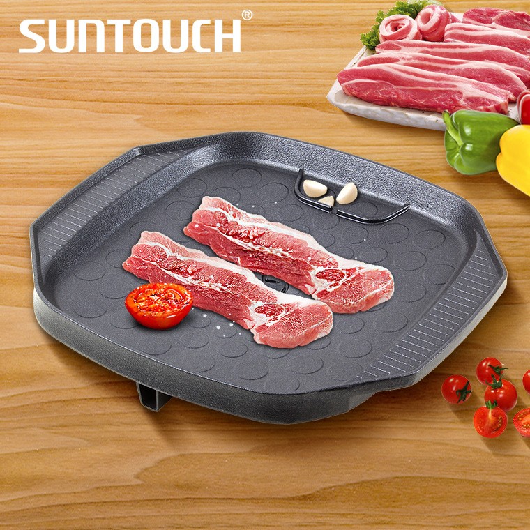 Water drop square grill pan meat plate pork belly grill pan hot plate cast iron pan
