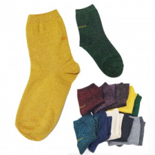 Basic Color Glitter Glitter Socks