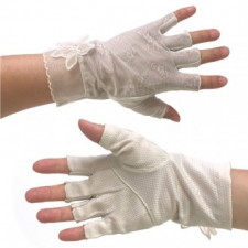 Half gloves [Flower pattern half gloves] Lace individual OPP [GMS]