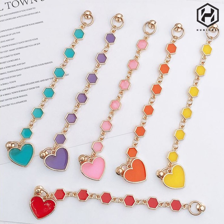 [Hunicase] Heart Glass Hand Strap All Cell Phone Accessories Cell Phone Strap