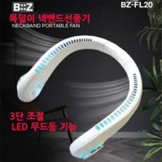 Biz Neckband Fan LED Mood Light 3-stage Adjustable Bladeless Fan Night Work Farming Field Work